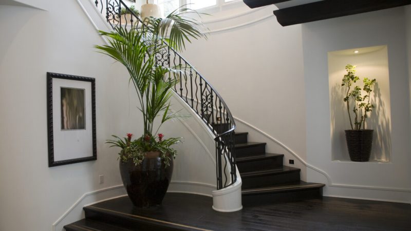 Modern Black and White Hallway