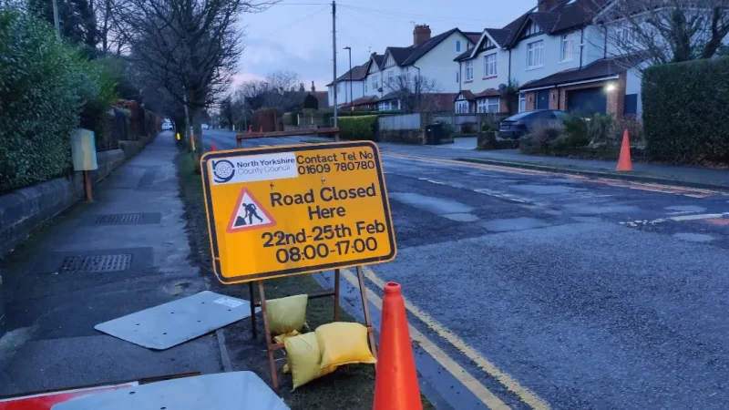 road closures north yorkshire