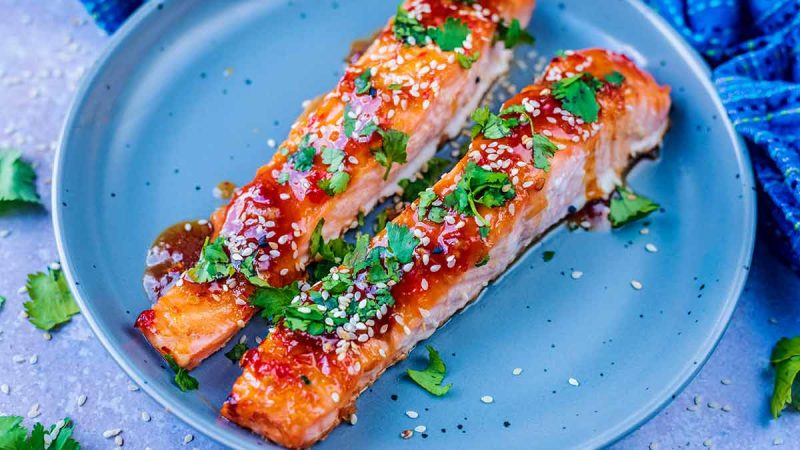 Salmon with Sweet Chilli Sauce