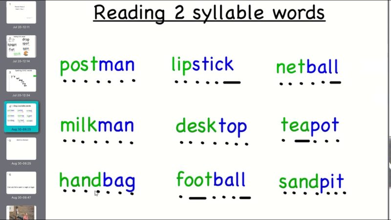 2 Syllable Words