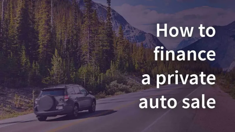 Finance a Private Car Sale