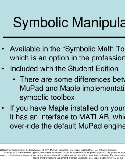 Symbolic Manipulation