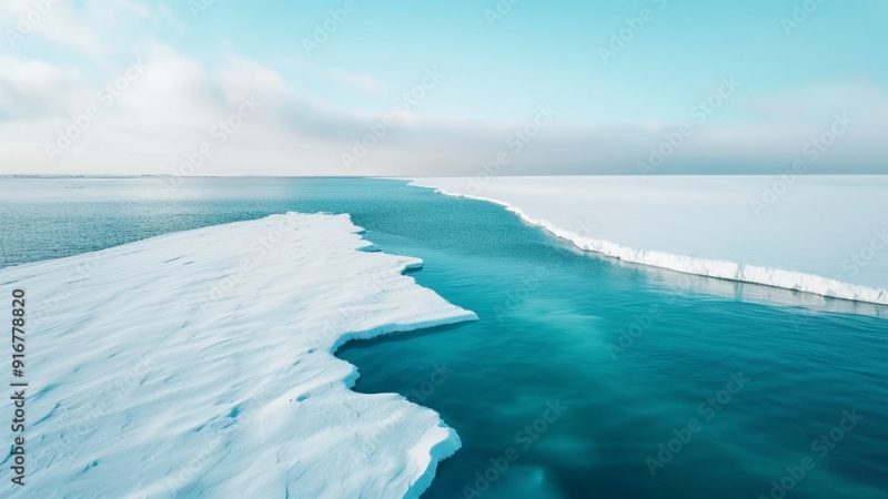 Artic Water Birds Eye View