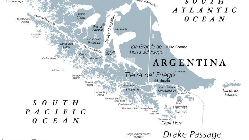 South America Drake Passage Map