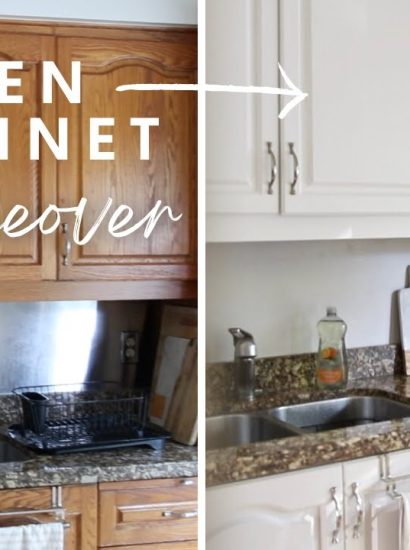 Kitchen cupboard paint before and after