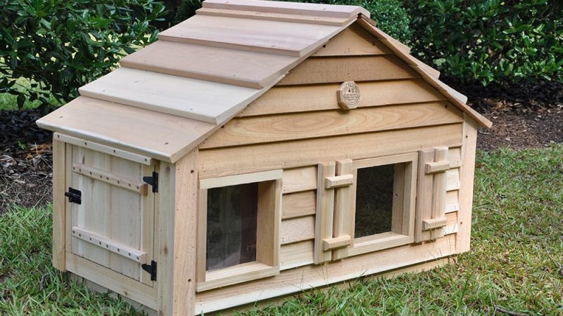 Wooden Outdoor Cat House